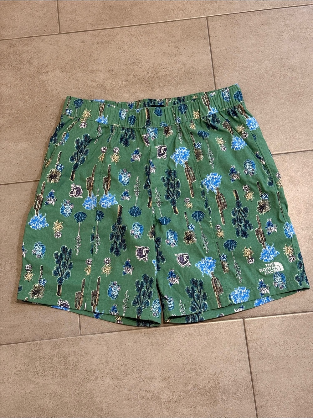 The North Face Men’s Green Cactus Print Shorts